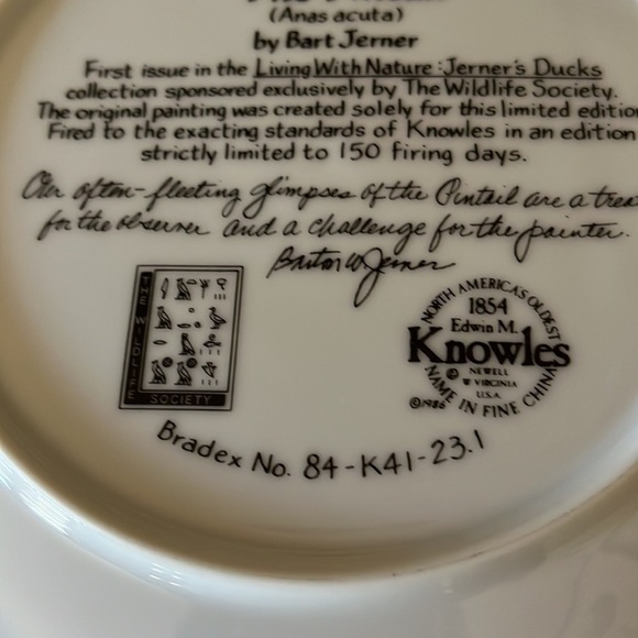 Edwin M. Knowles Plate Vintage - Picture 5 of 7